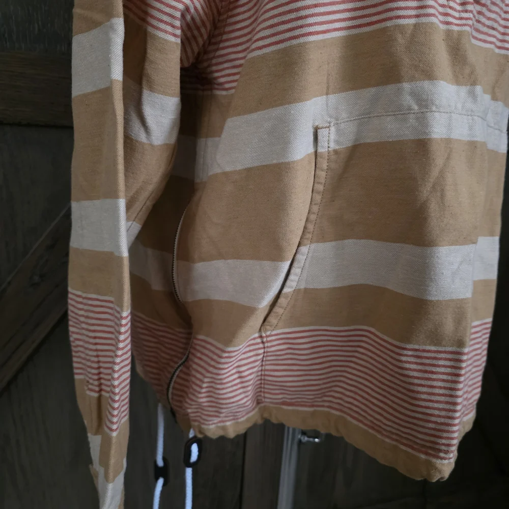 Wellen Striped Half-Zip Pullover Jacket - Beige & Pink - Picture 3 of 6